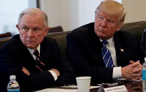 Jeff Sessions with Donald Trump