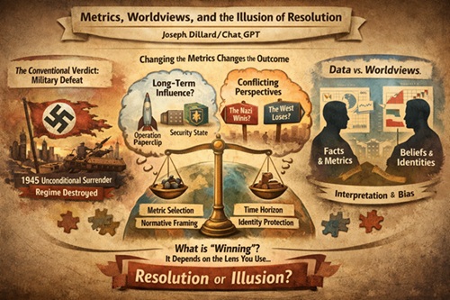 Metrics, Worldviews, and the Illusion of Resolution
