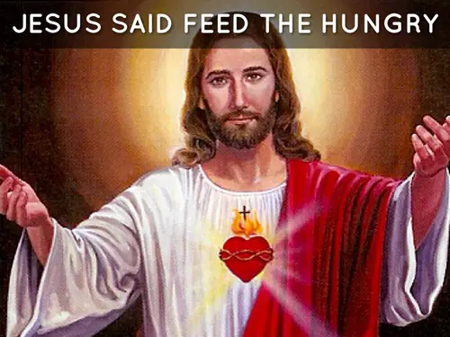Jesus feed the hungry image