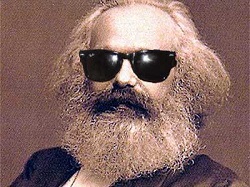 Karl Marx with sunglasses