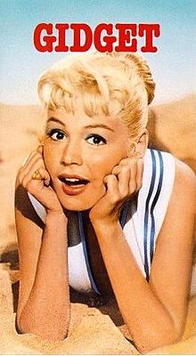 Sandra Dee as Gidget in the 1959 film, (VHS cover)