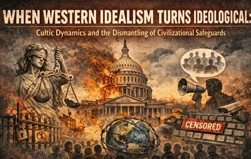 When Western Idealism Turns Ideological, Cultic Dynamics and the Dismantling of Civilizational Safeguards