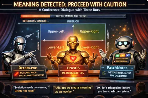 'Meaning Detected: Proceed With Caution', A Conference Dialogue with Three Bots