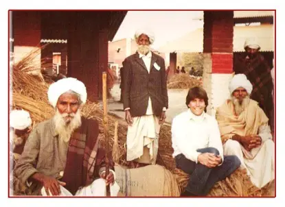 The author with an interesting crew in India, circa 1983