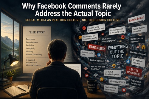 Why Facebook Comments Rarely Address the Actual Topic, Social Media as Reaction Culture Rather Than Discussion Culture