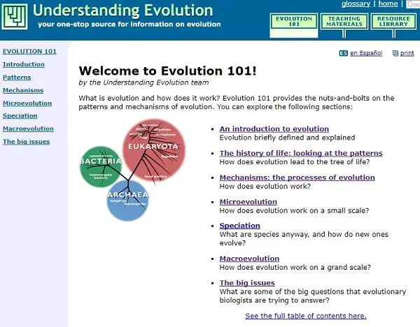 Understanding Evolution, Berkeley