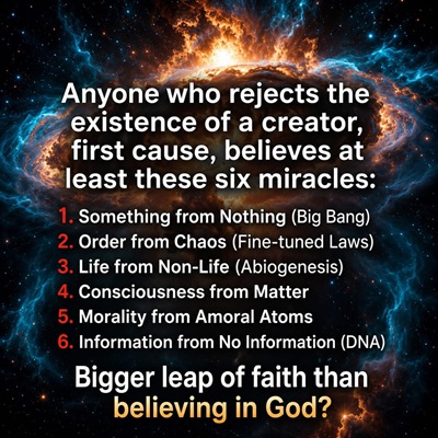 Six 'Miracles' and One Giant Misunderstanding, Why This Popular Creationist Meme Fails Scientifically and Philosophically
