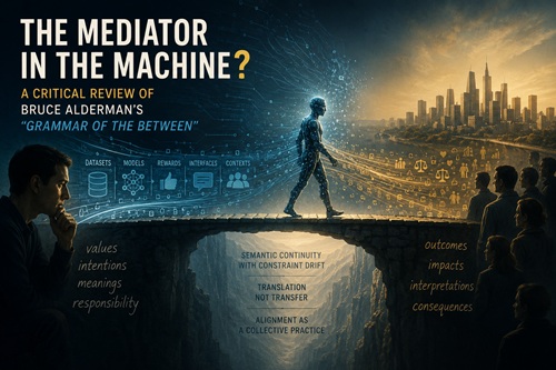 The Mediator in the Machine? A Critical Review of Bruce Alderman's 'Grammar of the Between'