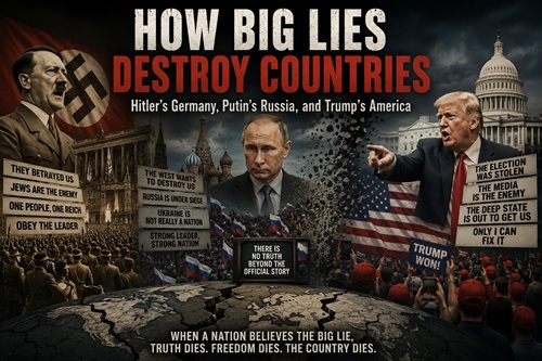 How Big Lies Destroy Countries, Hitler's Germany, Putin's Russia, and Trump's America through the lens of Timothy Snyder's On Freedom