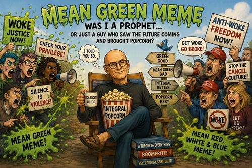 The Mean Green Meme: Was Ken Wilber Prophetic About Woke Culture or Just Conservative?