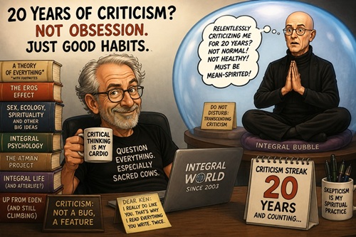 'Twenty Years of Criticizing Ken Wilber: When 'Unhealthy Obsession' Is Just a Convenient Way to Avoid the Argument