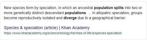 Khan Academy, Speciation