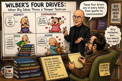 Wilber's Four Drives: A Critical Assessment from the Standpoint of Contemporary Psychology