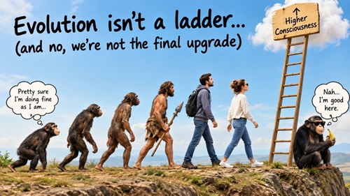 Evolution Is Not a Ladder, Why Human Evolution Does Not Prove Progressive Consciousness