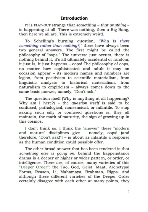 The first page of Sex, Ecology, Spirituality