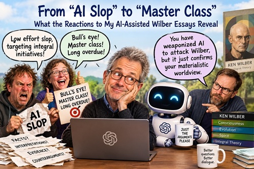 From 'AI Slop' to 'Master Class', What the Reactions to My AI-Assisted Wilber Essays Reveal