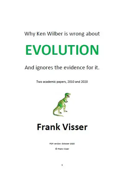 Frank Visser, Why Ken Wilber is wrong about evolution