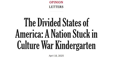 The Divided States of America: A Nation Stuck in Culture War Kindergarten