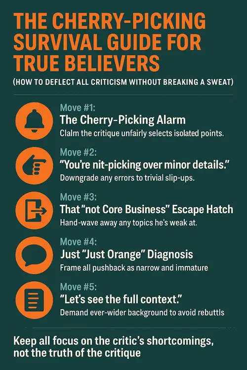 The Cherry-Picking Survival Guide for True Believers, How to Deflect All Criticism Without Breaking a Sweat