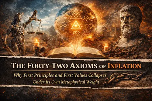 The Forty-Two Axioms of Inflation, Why First Principles and First Values Collapses Under Its Own Metaphysical Weight